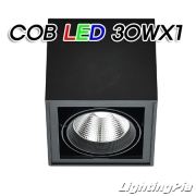 노출 직부 COB LED 30W 1등(L185*W185*H185mm)-흑색/백색